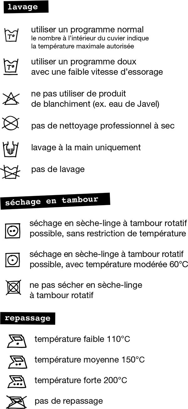 symboles d'entretien